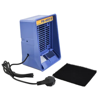 1 * Поглотитель паяльного дыма + 1 * Губчатый фильтр, Вентилятор воздушного фильтра Для пайки, Практичный Синий экстрактор для удаления поглотителя 220 В