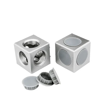 1 шт. 2020 3030 4040 4545 Алюминиевых Кубических угловых соединителей для 3D-принтера с алюминиевыми профилями Европейского стандарта