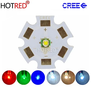 10шт Cree XPE XP-E R3 3535 SMD 1 Вт 3 Вт светодиодный Излучатель Диод Нейтральный Белый Холодный Белый Красный Зеленый Синий Королевский Синий светодиод с радиатором