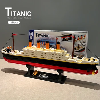 1288ШТ 3D Титаник RMS Круизная лодка Корабль Романтика Строительные блоки Сборка Кирпичей Обучающая модель игрушки Подарки для детей Бойфренда