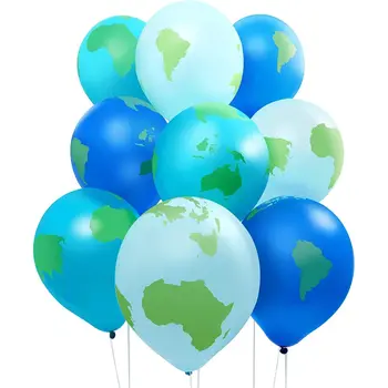 15 шт./компл. Воздушные шары с картой мира, глобус, тематика космических путешествий, украшения на День рождения, День Земли, учебные принадлежности
