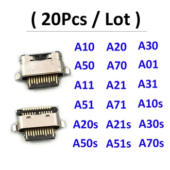 20 Штук USB Порт Для зарядки, Разъем Для зарядки, док-станция Для Samsung A10S A10 A01 A30s A20s A50s A11 A21 A31 A12 A32 A52 A72 A21s A20