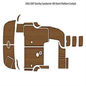2002-2007 Sea Ray Sundancer 300 Платформа для плавания, Кокпит, коврик для лодки, Тиковый пол из ЭВА