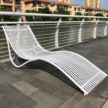 2шт S-образный полностью алюминиевый шезлонг пляжный стул шезлонг для сада у бассейна пляжный отель всепогодный шезлонг кушетка на заказ