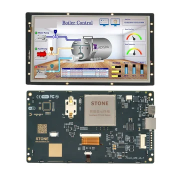 3,5-10,4 Дюймовый Интеллектуальный модуль последовательного ЖК-дисплея HMI с сенсорным экраном + порт UART RS232 RS485 TTL + Программное обеспечение для графического интерфейса STVI070WT-01