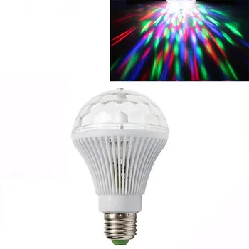 3 Вт Светодиодные RGB Лампочки E27 220 В 230 В Изменение Цвета Вращающаяся Лампа-Вспышка для Сценического Освещения KTV Дискотека Домашняя Вечеринка Рождество