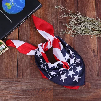 3 шт. Банданы с американским флагом, Повязка на голову с флагом США, Бандана США, Косынка, Ковбойская Бандана, Патриотические аксессуары для 4 июля
