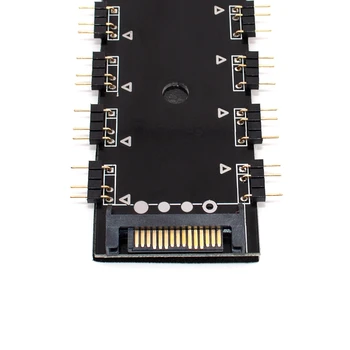 32GC 5V 3Pin ARGB Концентратор-разветвитель с силовым концентратором 12-полосная синхронизация RGB-подсветки PCB-разветвитель для расширенного интерфейса материнской платы