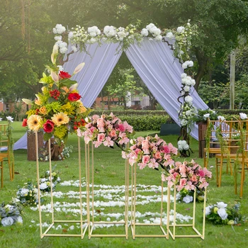 4 шт. Металлические подставки для цветов в форме колонны Подходят для свадебной вечеринки