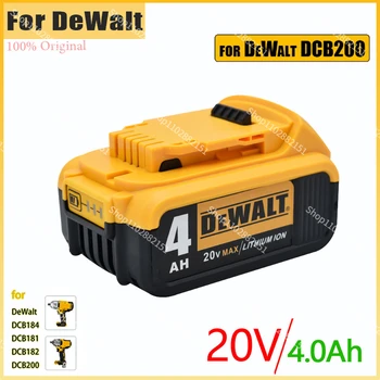 4000 мАч для Dewalt 20 В 4.0AH аккумулятор для электроинструмента Dewalt DCB180 DCB181 DCB182 DCB201 DCB200 Максимальная мощность 18650 батарея DCB205-2