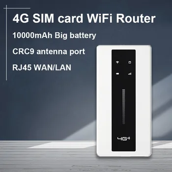 4G SIM-карта wifi маршрутизатор 10000 мАч Большая батарея lte-модем карманная точка доступа MIFI Порт RJ45 CRC9 порт антенны портативный WiFi