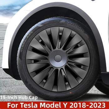 4ШТ 19-Дюймовый Колпачок Ступицы Для Tesla Model Y 2018-2023 Performance Сменный Колпачок Колеса Автомобильный Колпачок Ступицы Полное Покрытие ModelY Accessorie