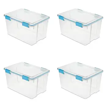 54 Qt. Коробка прокладок пластиковая, синий аквариум, набор из 4 штук