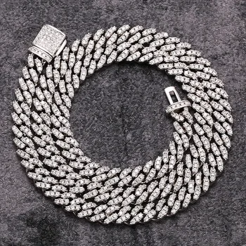 6 мм Кубический цирконий Кубинская цепочка Ожерелье для Мужчин Хип-хоп Maimi Bling 5A Циркон Звено Ожерелье Patry Подарок на День Рождения Ins
