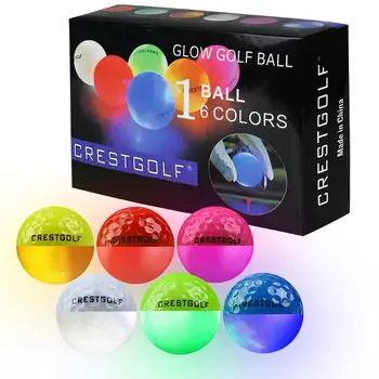 6 шариков, мигающий светящийся мяч для гольфа, тренировочные мячи для гольфа