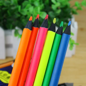 6 шт./компл., Горячая распродажа, MARCO 9205B, 6 цветов, Флуоресцентный цветной карандаш, Многофункциональный утолщенный Маркерный карандаш