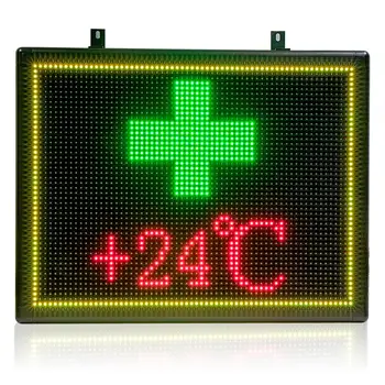 71x55 см P10 RGB LED Аптека, открытая Вывеска, Наружная водонепроницаемая Перекрестная рекламная доска для медицины, Аптека, Аптекарь, клиника
