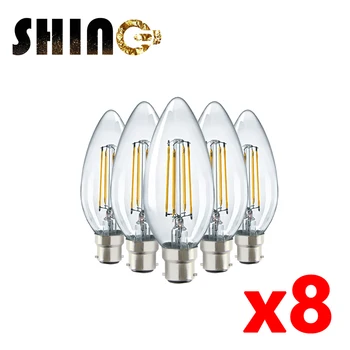 8шт E14 B22 Светодиодная Лампа Накаливания AC220v Edison Bulb Lights Ретро Лампа 4W 2700K 4000K Освещение для Гостиной Светодиодные Лампы для Дома