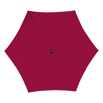 9-дюймовый открытый зонт для патио, кнопка наклона, рукоятка, 6 ребер, 56,00x5,75x5,25 дюйма