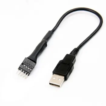 9-контактный разъем для подключения к внешней материнской плате ПК с разъемом USB A Внутренний удлинитель для передачи данных