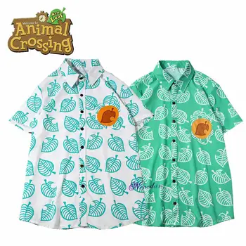 Animal Crossing New Horizons Leaf Tom Nook Косплей Рубашка Мужская Женская Аниме игровая футболка Костюм с коротким рукавом футболка для взрослых детей