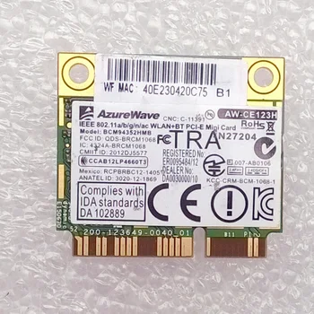 AzureWave AW-CE123H BCM94352HMB 802.11a /b/g/n /ac /867 Мбит/с WLAN + BT4.0 Половина мини-карты PCI-E