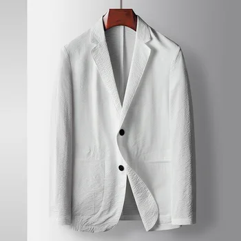B2194-Мужской повседневный весенне-осенний костюм, мужское свободное пальто