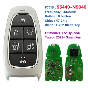 CN020229 Оригинальная печатная плата с 6 Кнопками Smart Key Для Hyundai Tucson 2022 + Пульт дистанционного 47 Чипов FCCID 95440-N9040 433 МГц TQ8-FOB-4F44 HY22