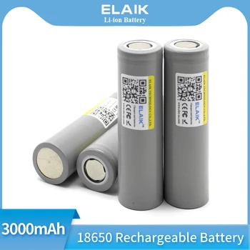 ELAIK 6ШТ 100% оригинальная литиевая батарея 18650 3,7 В 3000 мАч перезаряжаемая аккумуляторная батарея от производителя