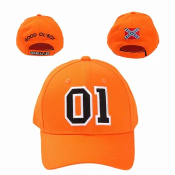 Good OL' Boy Dukes General Lee 01, Косплей, вышивка, Регулируемая Хлопковая Оранжевая шляпа Унисекс, бейсболка, Аксессуары, Солнцезащитная шляпа, подарок