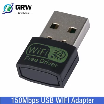 Grwibeou 150 Мбит/с WIFI Адаптер Беспроводная Сетевая карта для воспроизведения Mini USB WiFi Адаптер LAN Wi-Fi Приемник Для ПК Windows