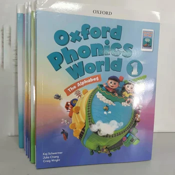 HCKG 2 книги Oxford Phonics World Сборник рассказов, Кейс для изучения английского языка, Рабочая тетрадь для раннего обучения, развивающие игрушки, учебник