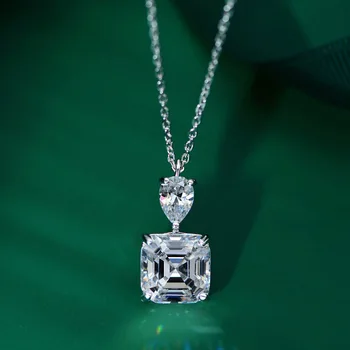 HIBRIDE, Модное новое ожерелье из стерлингового серебра 925 пробы, подвески для женщин, дизайн капли воды, ювелирные изделия из белых драгоценных камней, Свадебная вечеринка P63