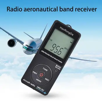 HRD-767 Цифровое радио Мини-ЖК-дисплей С наушниками FM/AM/AIR Портативное Авиационное радиоприемное устройство для путешествий