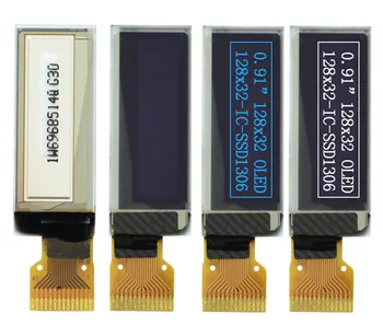IPS 0,91 дюймов 14PIN Синий/Белый OLED экран SSD1306 Привод IC 128 * 32 Матричный интерфейс I2C