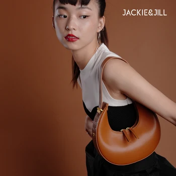 Jackie & Jill Горячая распродажа, универсальная сумка из натуральной кожи в виде полумесяца, сумка через плечо, сумка для подмышек