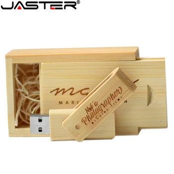 JASTER Высокоскоростной флеш-накопитель Деревянный Вращающийся USB Флэш-накопитель 64GB Memory stick с Бесплатным Пользовательским логотипом Креативный Подарочный U-диск Для Ноутбука