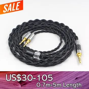 LN007441 Чистое 99% Серебро Внутри Нейлонового кабеля Для наушников Hifiman HE560 HE-350 HE1000 XiaoMi Для наушников 2,5 мм pin
