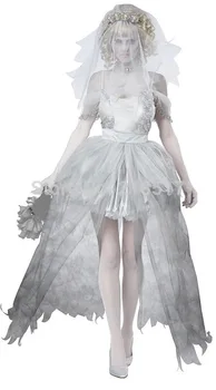 M-XXL Женское платье вампира зомби, Декадентский стиль Невесты с темным призраком, Страшные костюмы на Хэллоуин, костюмы для Косплея для женщин и девочек