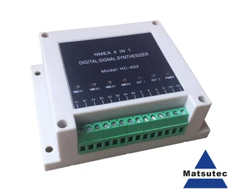 Matsutec HC-402 Мультиплексор NMEA, цифровой синтезатор сигналов NMEA 4 в 1, на входе 4 канала NMEA0183, на выходе 1 канал NMEA0183.