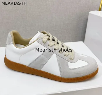 Meariasth/ Новая мужская повседневная обувь; немецкая тренировочная обувь; мужская спортивная обувь на шнуровке; Винтажные кроссовки из натуральной кожи; мужские лоферы