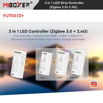 Miboxer 3 в 1 светодиодный контроллер (ZIGBEE3.0 + 2,4 G) RGB/RGBW/RGBCCT Пульт дистанционного управления светодиодной лентой 2,4 G для светодиодных лент 12V 24V