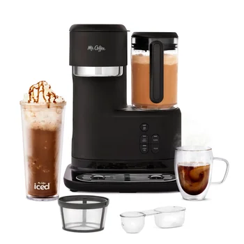 Mr. Coffee Одноразовая кофеварка для приготовления фраппе и кофе со льдом, Блендер, черная Портативная кофеварка для приготовления Эспрессо