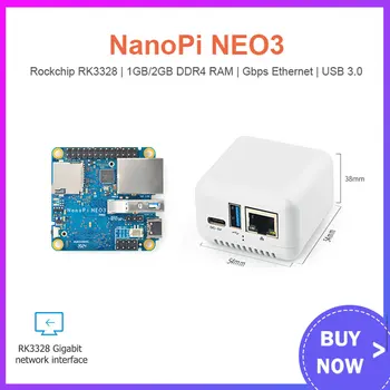 NanoPi NEO3 1 ГБ/2 ГБ DDR4 RK3328 Cortex A53 Четырехъядерный 64-разрядный процессор с поддержкой Linux Ubuntu Core Upgrade Nanopi NEO2