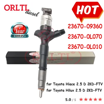 ORLTL НОВЫЙ 23670-09360 23670-0L070 23670-0L010 Оригинальный Топливный инжектор 2367009360 236700L070 Для Toyota Hiace Hilux 2.5 D 2KD-FTV