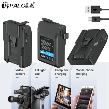 PALO 6600mAh BP95 V Mount Battery для Sony/Фото/студийной/светодиодной видеосвязи V Lock Battery Power Bank
