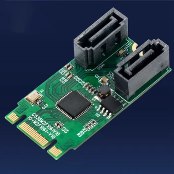 PCIE M.2 на SATA 2 Порта, RAID-адаптер 6G, внутренний контроллер M.2 SATA RAID, поддержка карты RAID 0/1