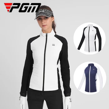 PGM Осень-зима, женская хлопковая теплая куртка для гольфа, пальто с длинными рукавами, легкая тонкая верхняя одежда, женская ветрозащитная мягкая спортивная одежда