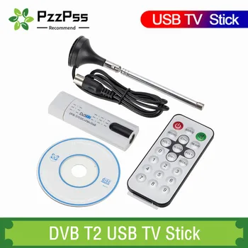 PzzPss Цифровой Спутниковый DVB T2 USB TV Stick Тюнер С Антенным Пультом дистанционного Управления HD USB TV ресивер DVB-T2/DVB-T/DVB-C/FM/DAB USB TV Stick