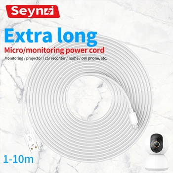 SeynLi 5 М 10 М Кабель Micro USB Смарт-Камера Кабель Мониторинга Веб-Камера Кабель Для Удаленной Зарядки Microusb Кабель Питания Удлинитель
